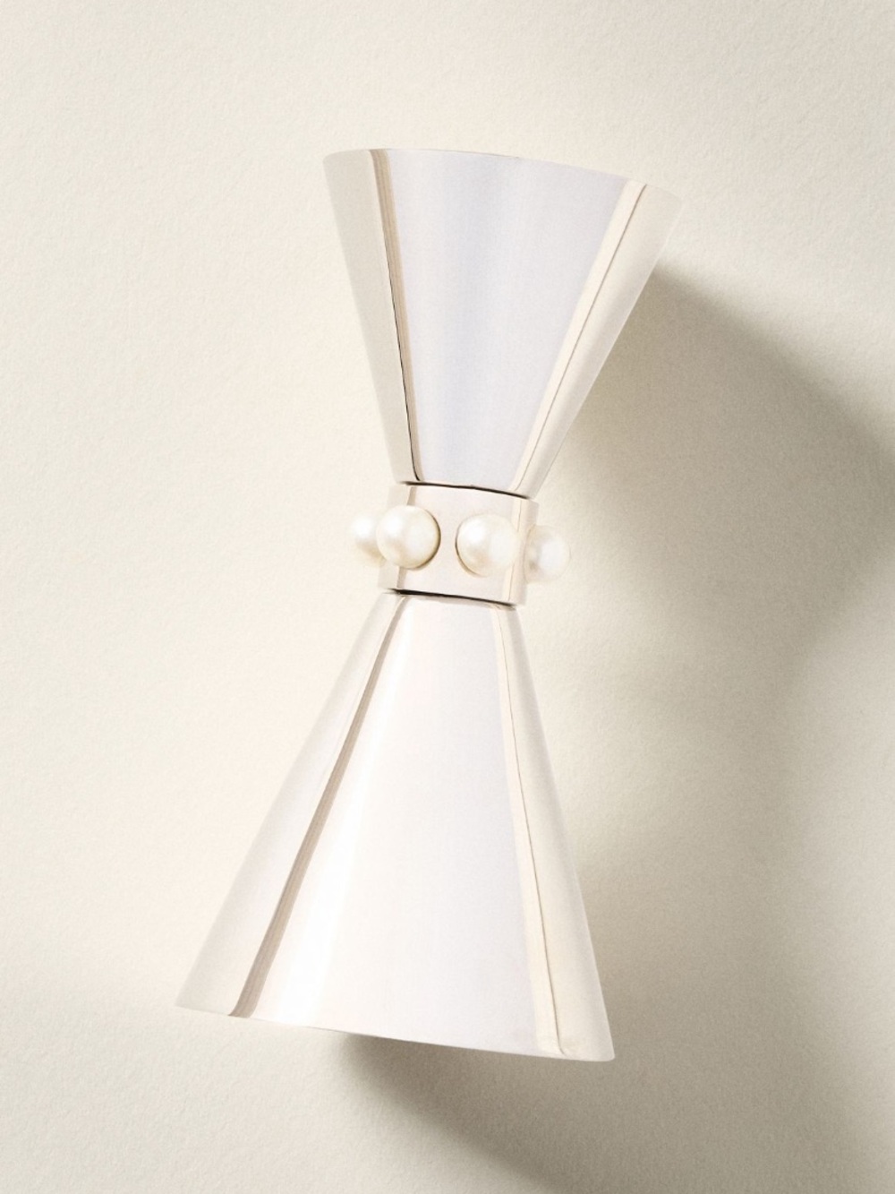 Anthropologie Cream Double Delphine Jigger with Pearl Band